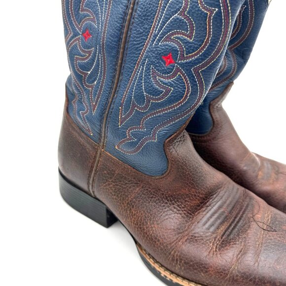 Ariat Ariat Kid's Boot - 10001863 Boys Youth Size 3 Cowboy boot leather Blue Bro - Picture 2 of 12